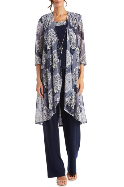 RM Richards Paisley 3-Piece Pants Set