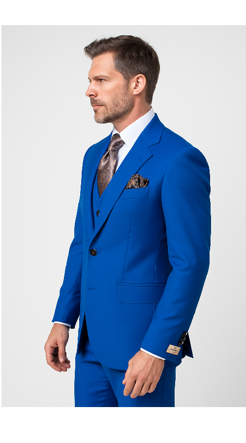 Rossi Man ELI RM110 Slim Fit Royal Blue Suit