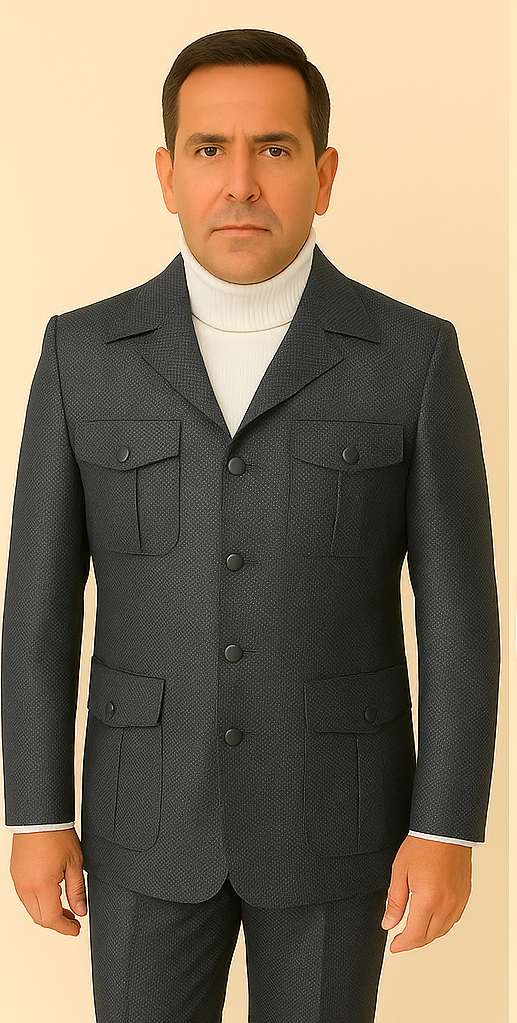 Rossi Man DUKE RM1767 – Slim Fit Steel Grey 3-Piece Suit for Men | Elegant Formalwear