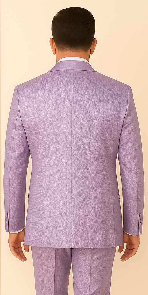 Rossi Man Purple 3-Piece Slim Fit Suit