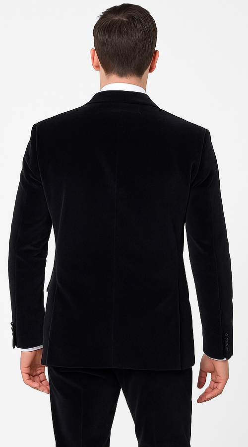 Rossi Man Leo RM1575: Black Suit, Sleek Fit