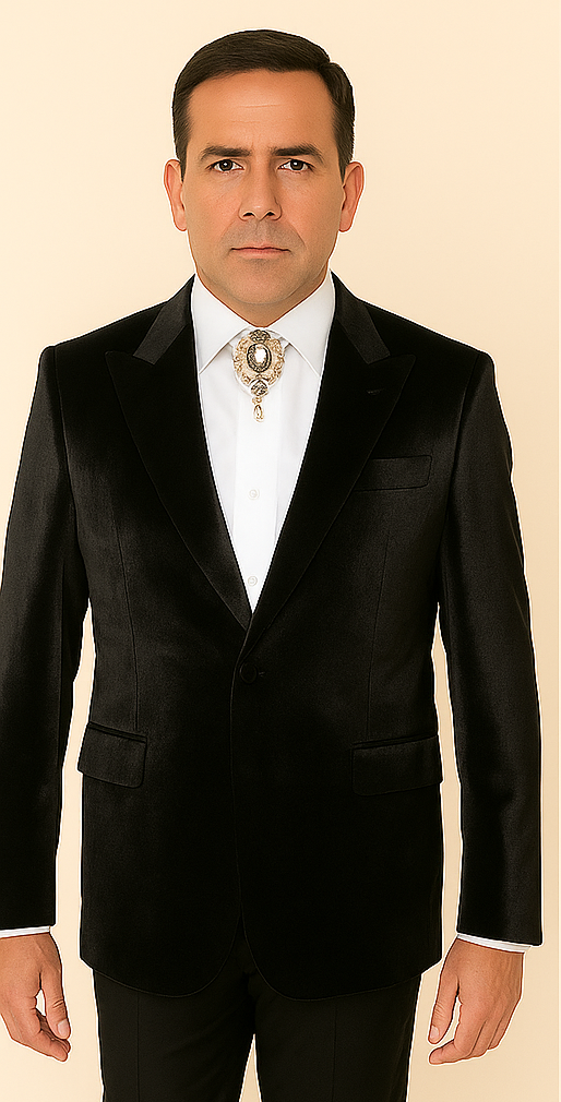Rossi Man LEO RM1600 Black Slim 3-Piece Suit