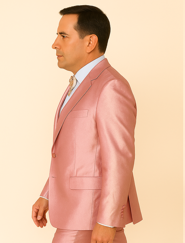 Rossi Man LEO RM1602 Pink 3-Piece Slim Suit