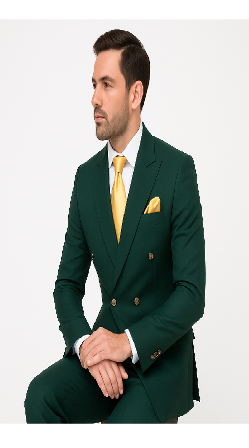 Milano Slim Fit Suit in Bold Green by Rossi Man