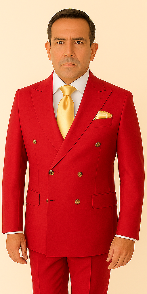 Rossi Man MILANO Slim Fit Red 3-Piece Suit