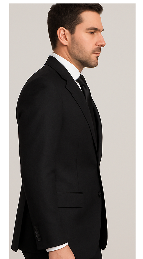 Rossi Man Sam Collection Slim Fit Black Suit