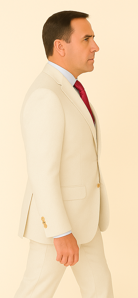 Rossi Man White Slim Fit 3-Piece Suit