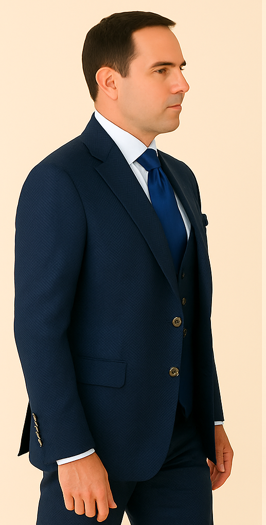 Rossi Man BOND RM1752 Navy Slim 3-Piece Suit