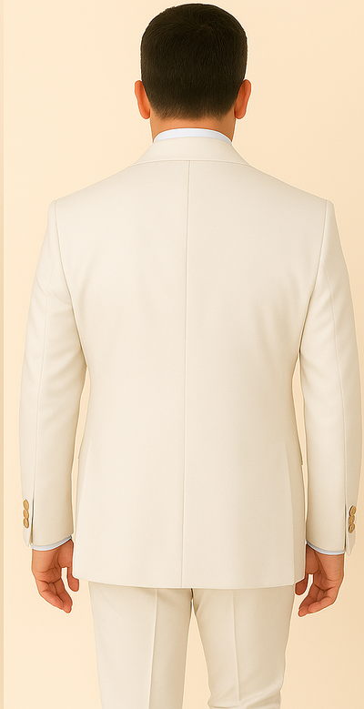 Rossi Man BOND RM1770 White Slim 3-Piece Suit