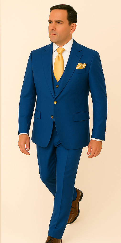 Rossi Man BOND RM1780 Slim Fit Royal Blue Suit
