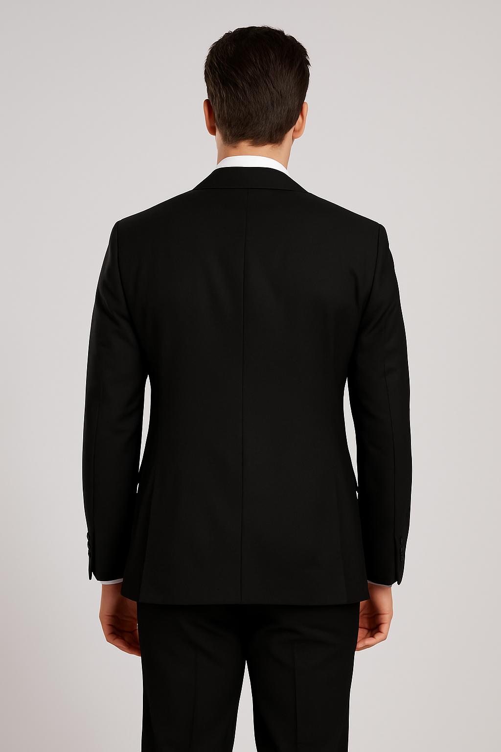 Men’s Modern Formal Suit – Rossi Man Max 3-Piece Slim Fit in Solid Black | RM1101