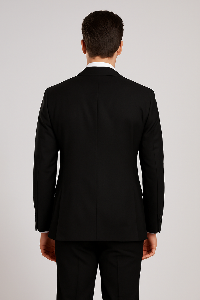 Rossi Man Max Slim Black 3-Piece Suit