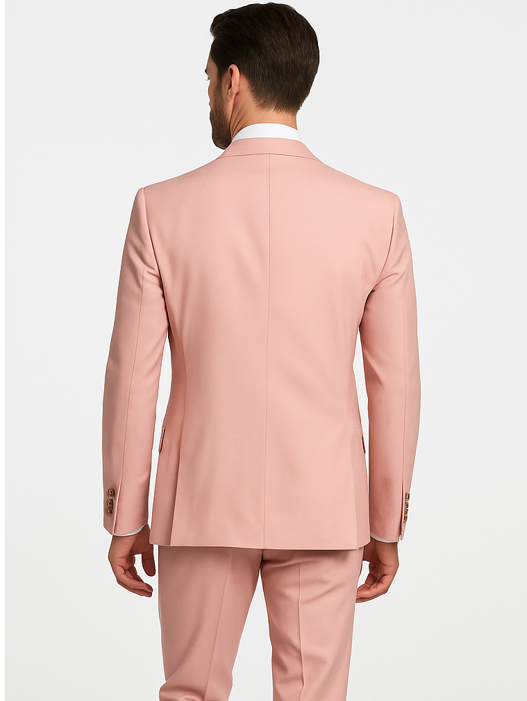 Rossi Man MAX RM1203 Slim Fit Pink Suit 3-Piece