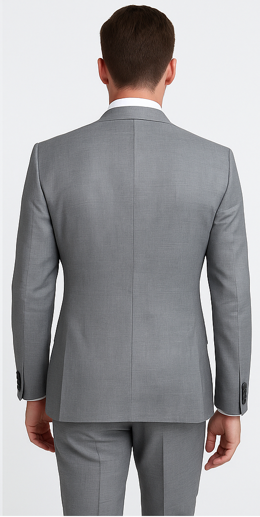 Rossi Man Slim Fit 3-Piece Solid Grey Suit