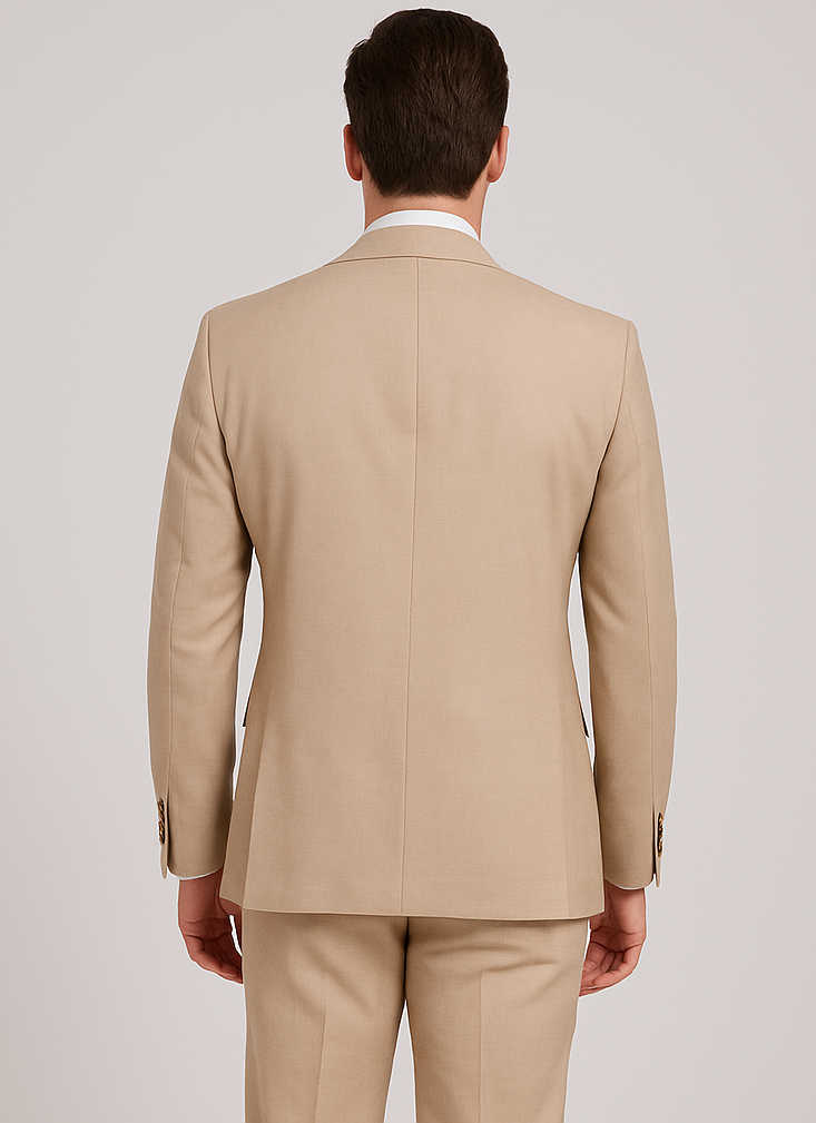 Slim Fit 3-Piece Beige Suit by Rossi Man
