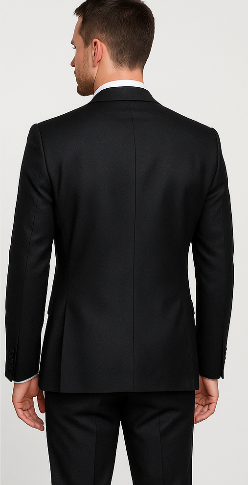 Rossi Man MAX RM1712 Slim Black 3-Piece Suit