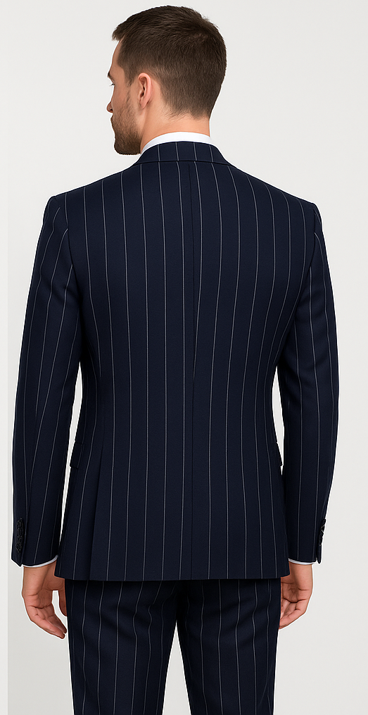 Rossi Man MAX RM1725 Navy Slim Fit 3-Piece Suit