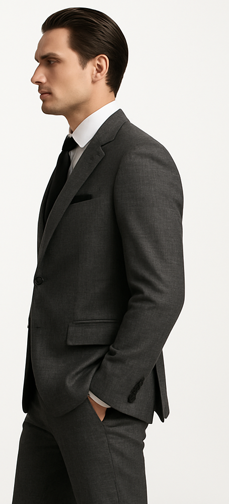 Rossi Man Slim Fit Grey 3-Piece Suit