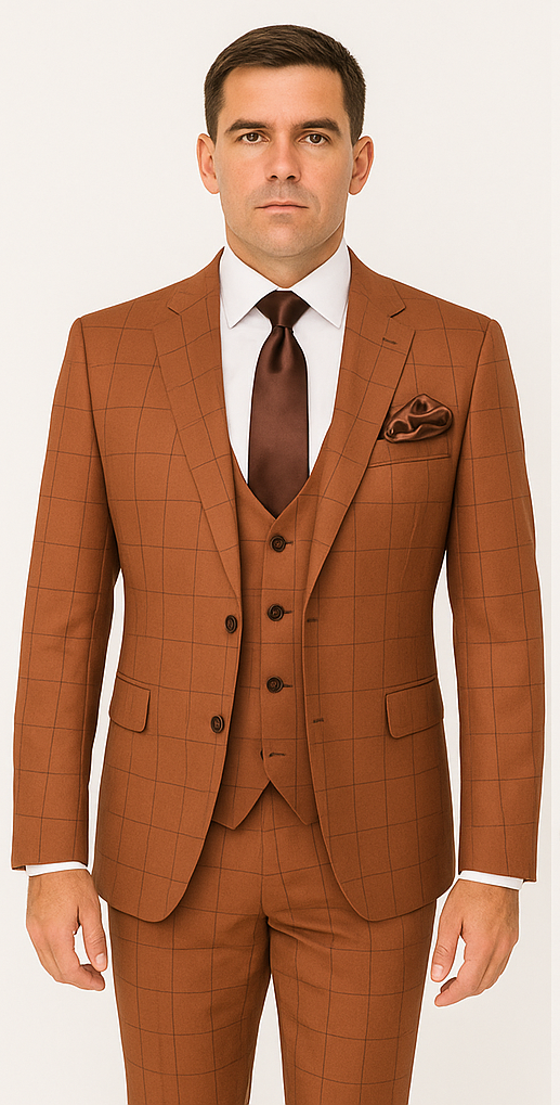 Rossi Man MAX RM1786 Slim Fit 3-Piece Suit