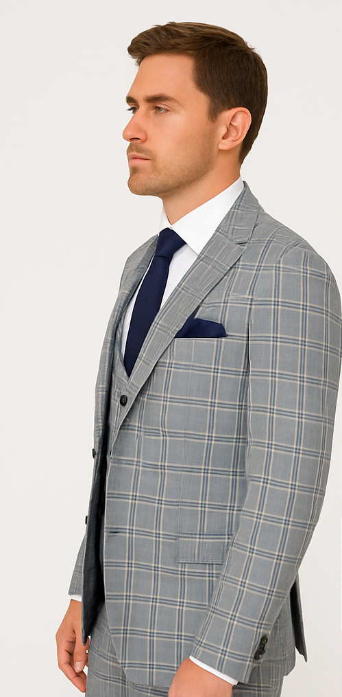 Rossi Man MAX RM1820 Slim Fit 3-Piece Suit