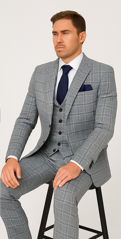Rossi Man MAX RM1820 Slim Fit 3-Piece Suit
