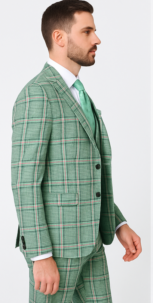 Rossi Man MAX Mint Green Slim 3-Piece Suit