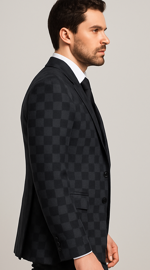 Rossi Man Max RM1837 Slim Black 3-Piece Suit