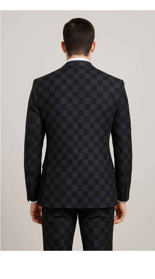 Rossi Man Max RM1837 Slim Black 3-Piece Suit