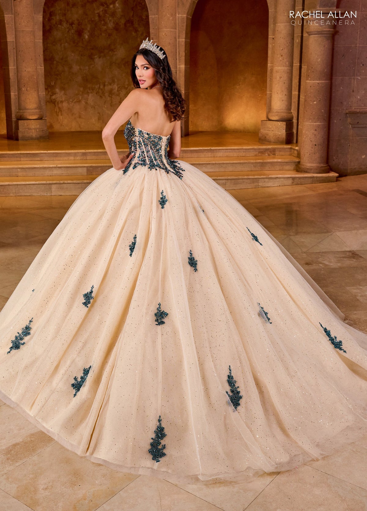 Rachel Allan RQ1152 Strapless Bow Quinceanera Dress