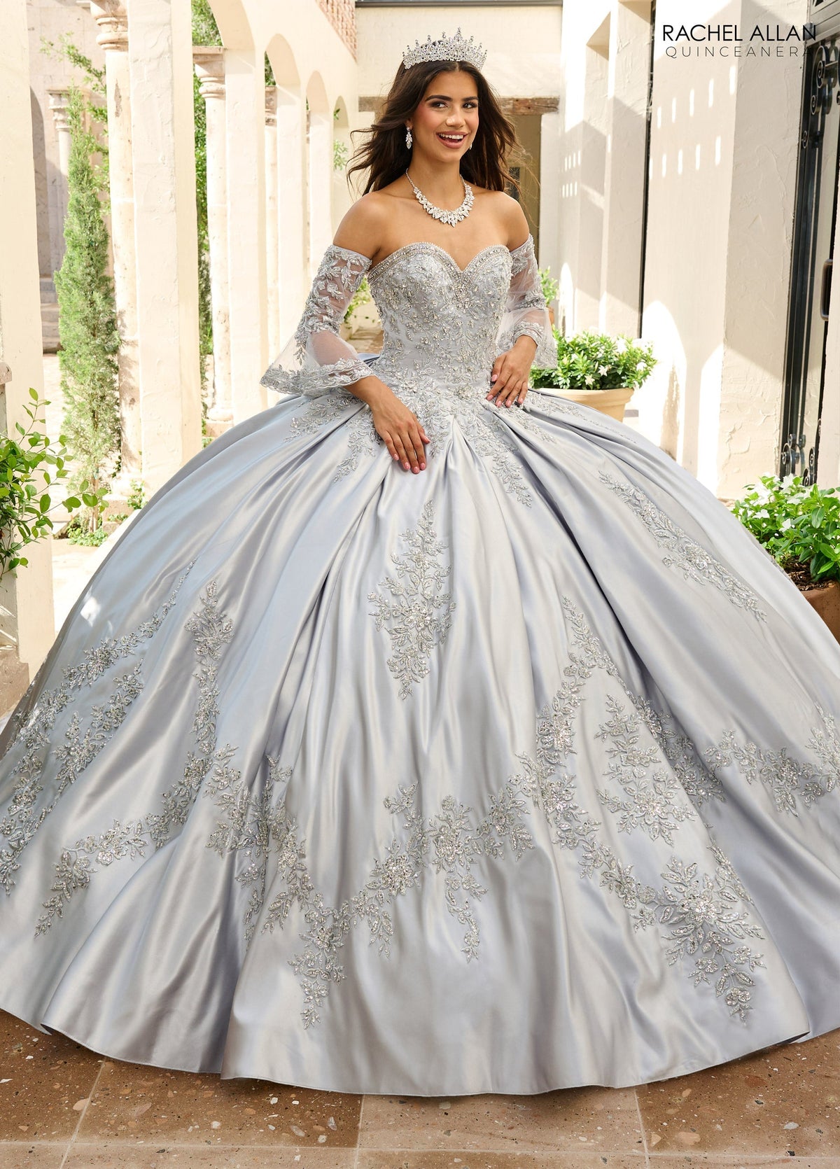 Rachel Allan RQ2217 Long Sleeve Quinceanera Dress