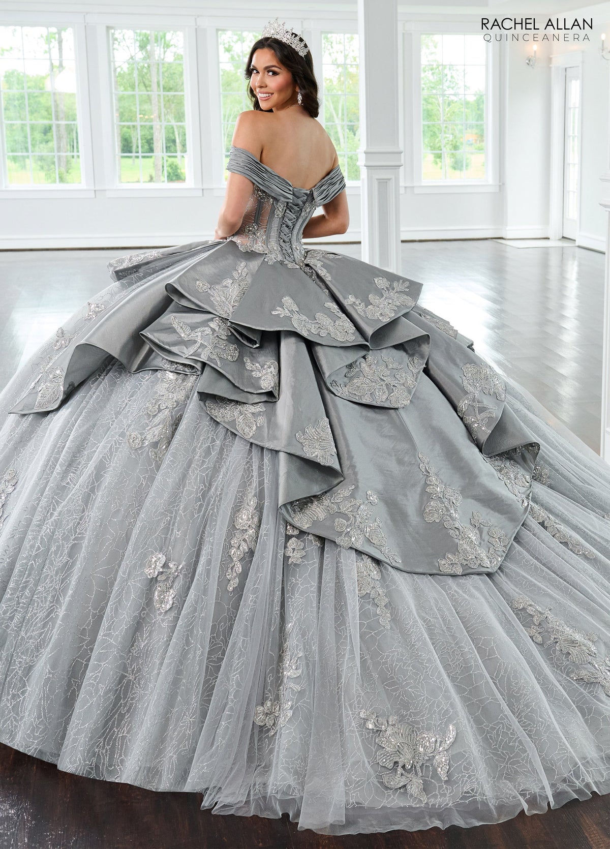 Rachel Allan RQ2222 Off Shoulder Quinceanera Dress
