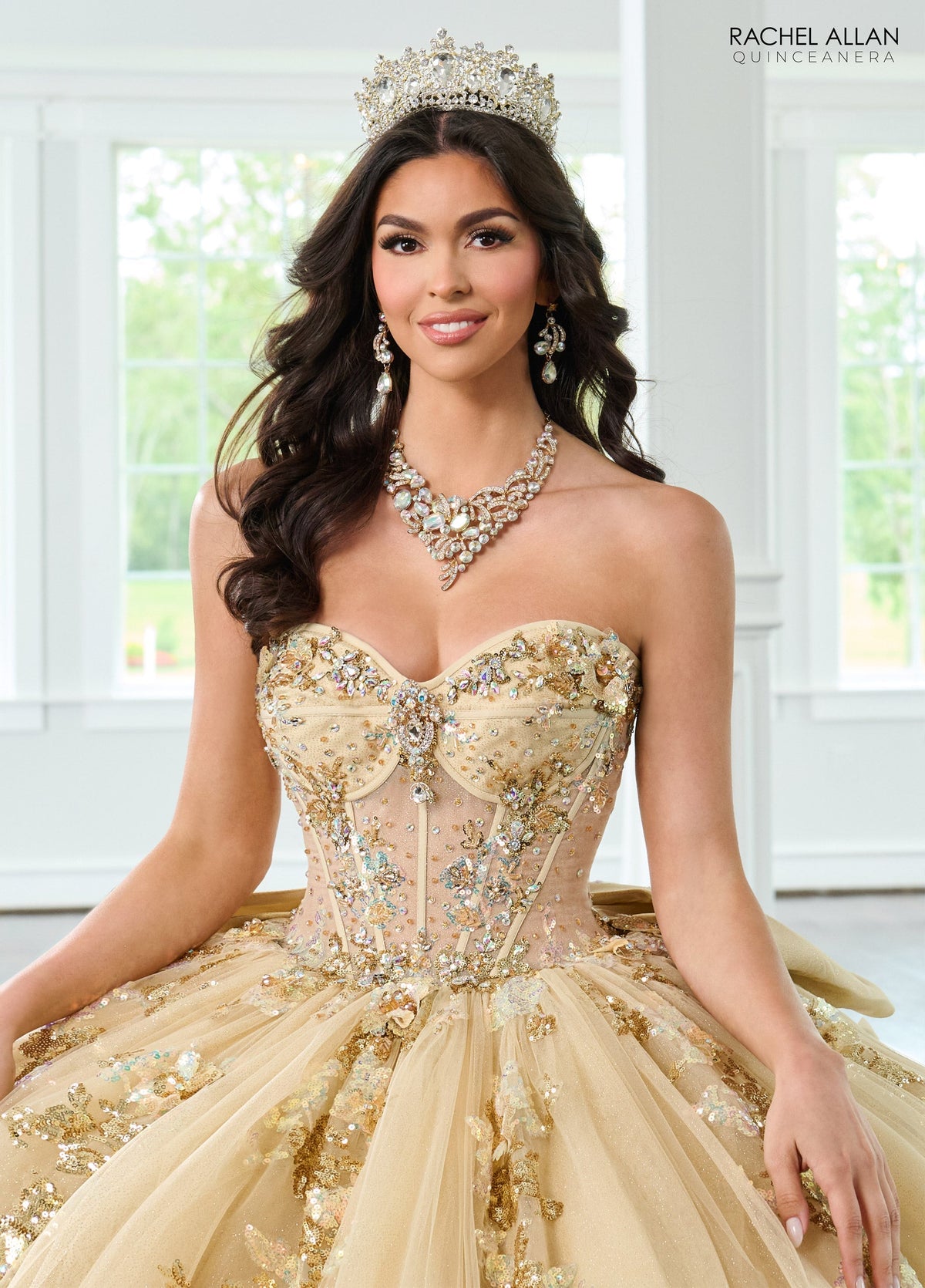 Rachel Allan RQ2224 Sheer Corset Quinceanera Dress