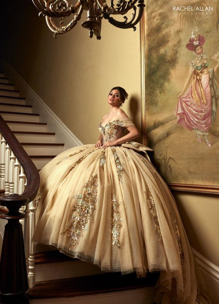 Rachel Allan RQ2224 Sheer Corset Quinceanera Dress
