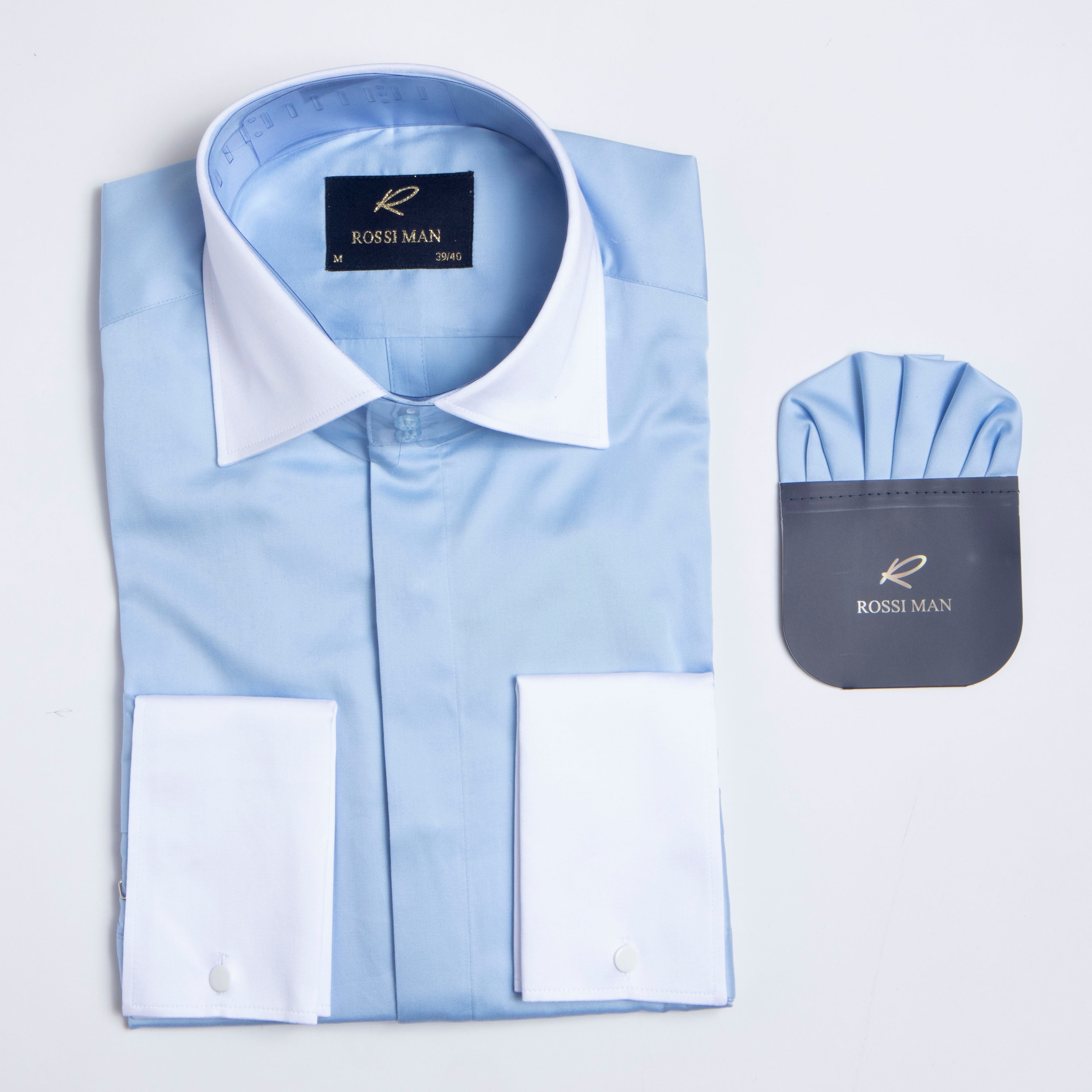 RS2 Light Blue Dress Shirt by Rossi Man