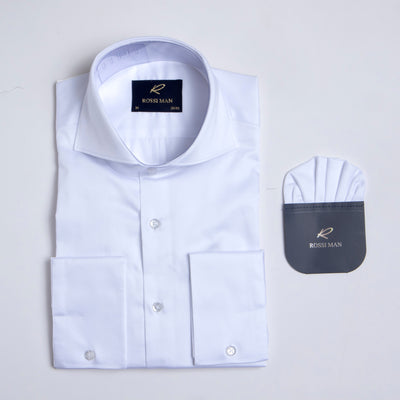 Rossi Man RS4 White Cotton Shirt