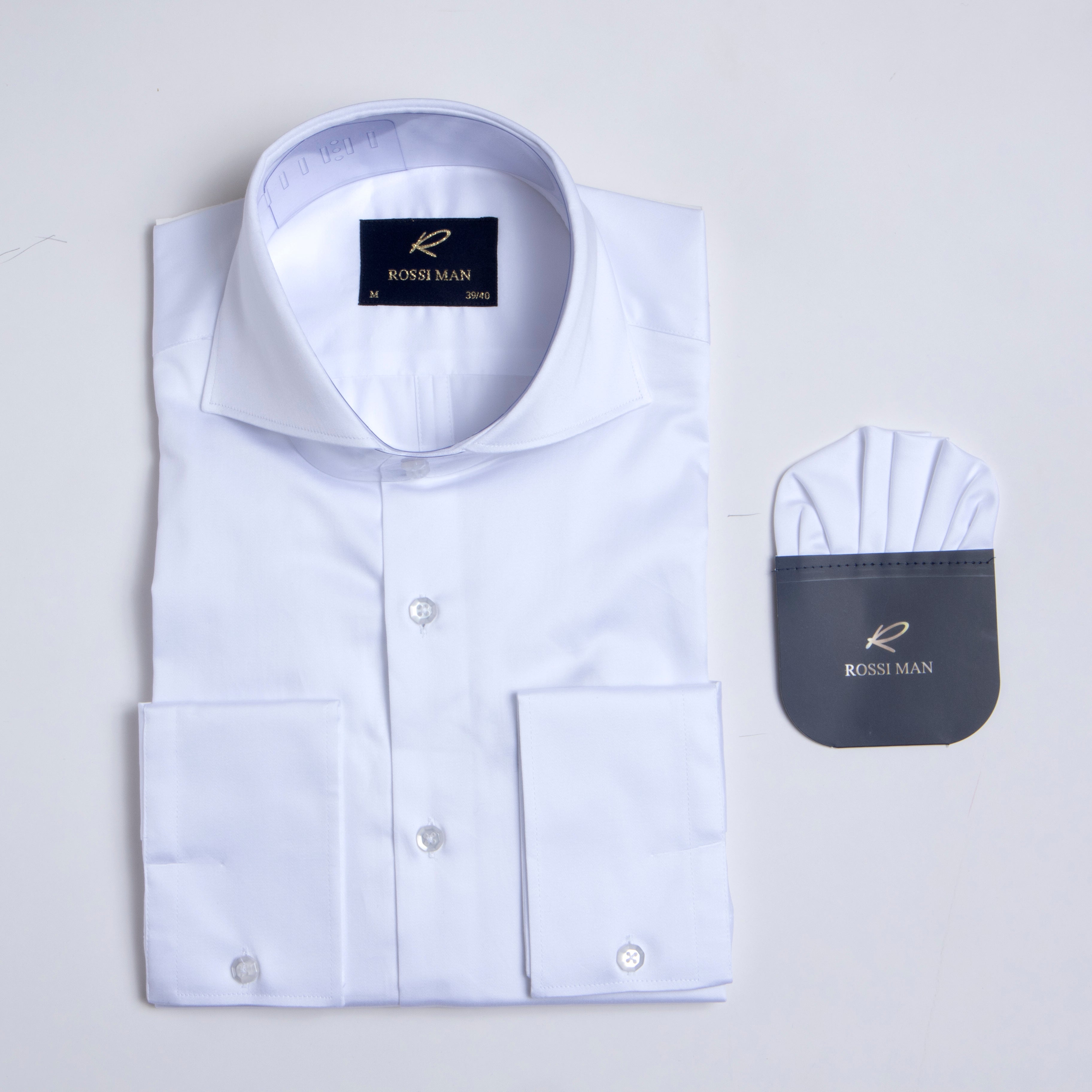 Men’s White Shirt - Rossi Man RS4 Style