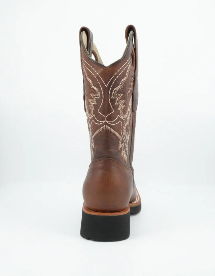 Los Altos Rage Walnut Wide Square Toe Leather Boot