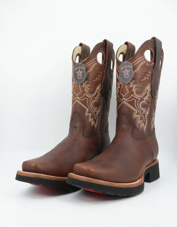 Los Altos Rage Walnut Wide Square Toe Leather Boot
