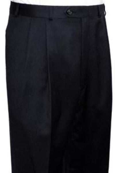 Trousers Black Pleated Pre Cuffed Bottoms Pants