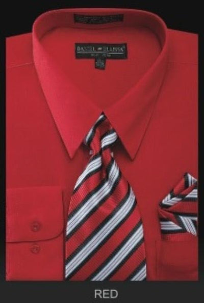 Affordable Clearance Cheap Mens Dress Shirt Sale Online Trendy - PREMIUM TIE - Red Men's Dress Shirt