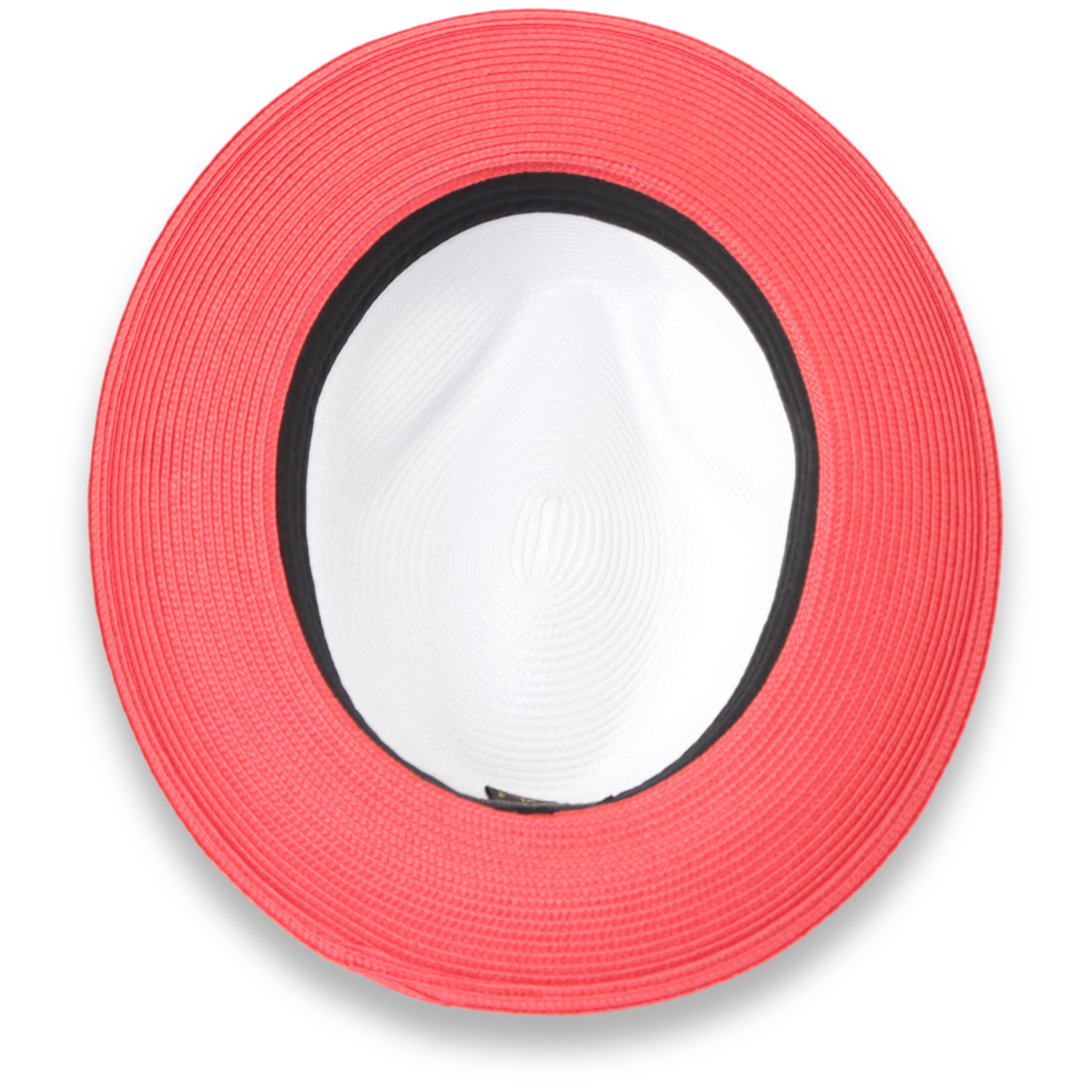 Tapa Two-Tone Red and White Fedora – Men’s Crushable Straw Dress Hat