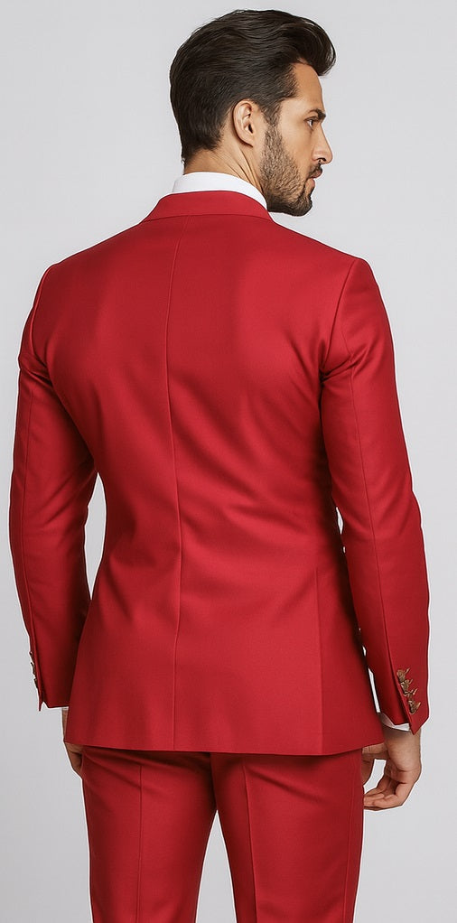 Mens Double Breasted Blazer - Red Double Breasted Sport Coat