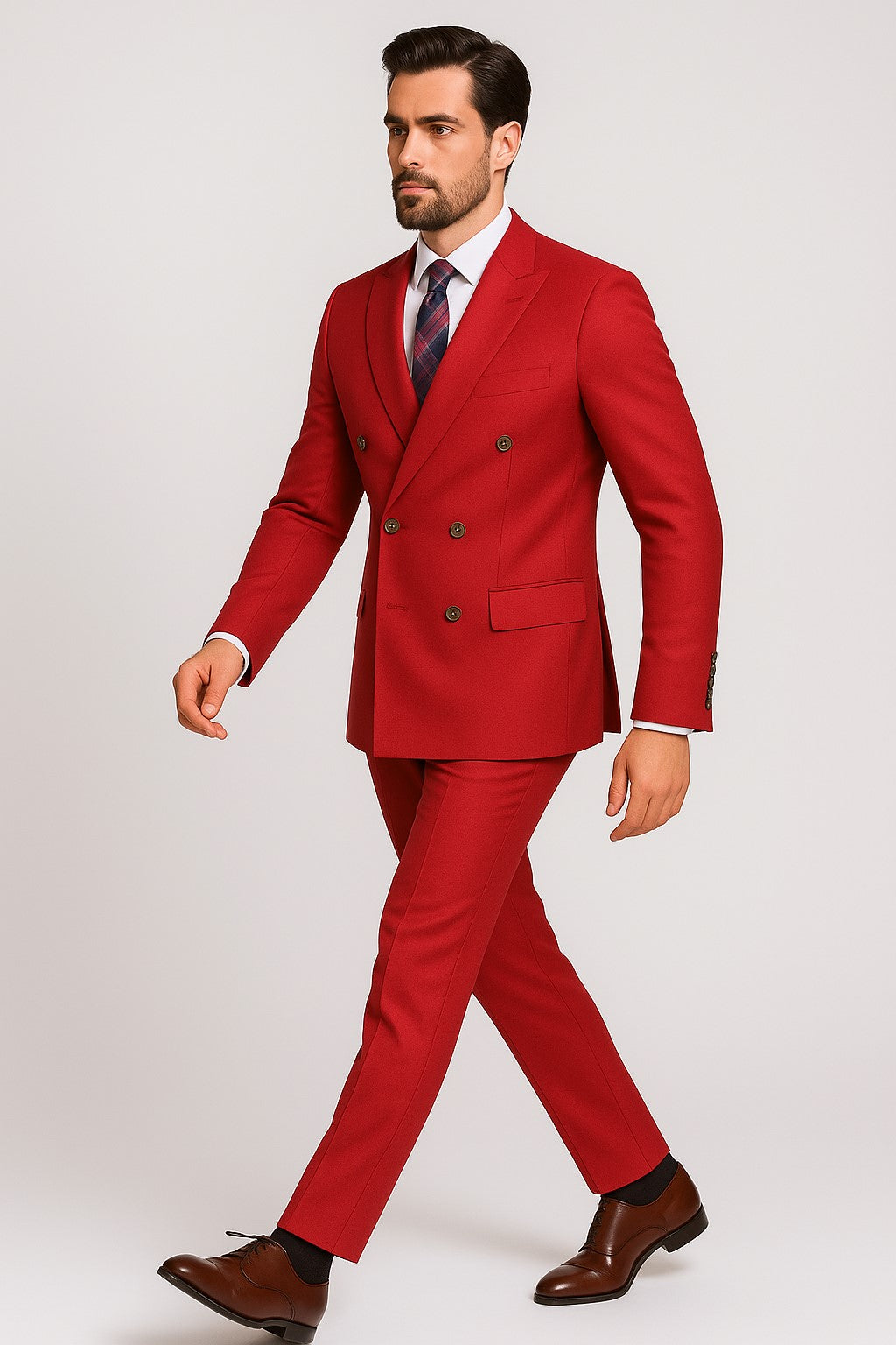 Mens Double Breasted Blazer - Red Double Breasted Sport Coat