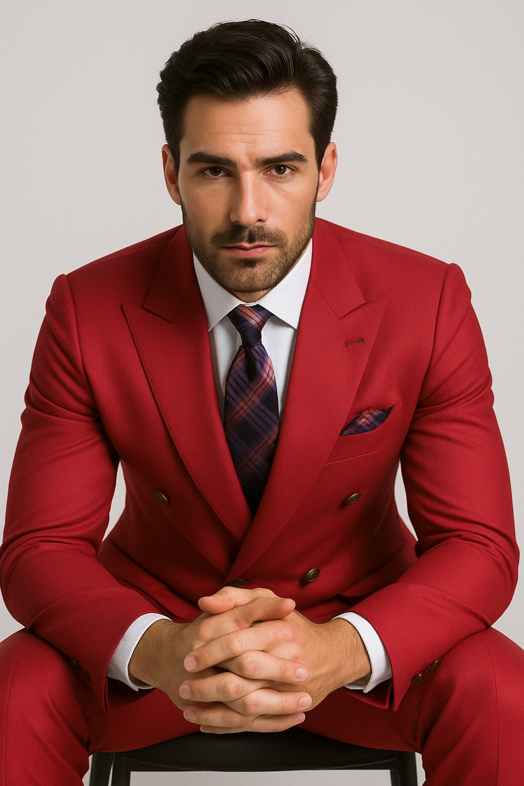 Mens Double Breasted Blazer - Red Double Breasted Sport Coat