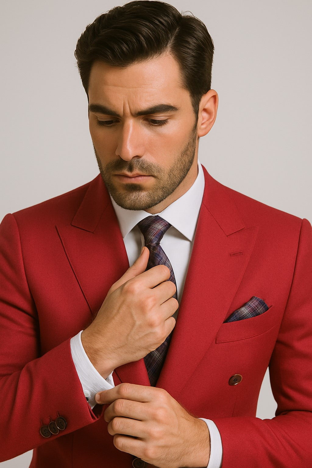 Mens Double Breasted Blazer - Red Double Breasted Sport Coat