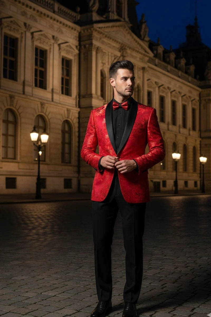 Red Formal Tuxedo Jacket