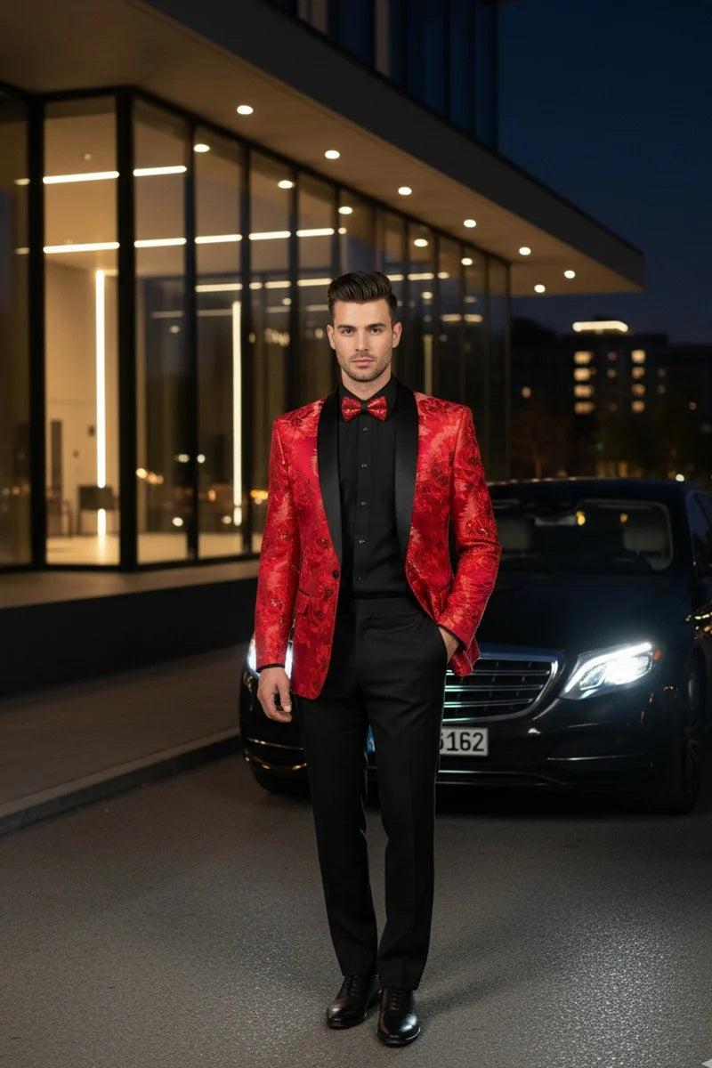 Red Formal Tuxedo Jacket
