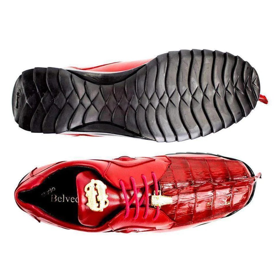 Belvedere Vasco Hornback Crocodile & Calf Sneakers