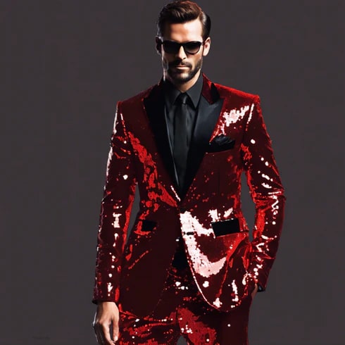 Men’s Sequin Party Suit