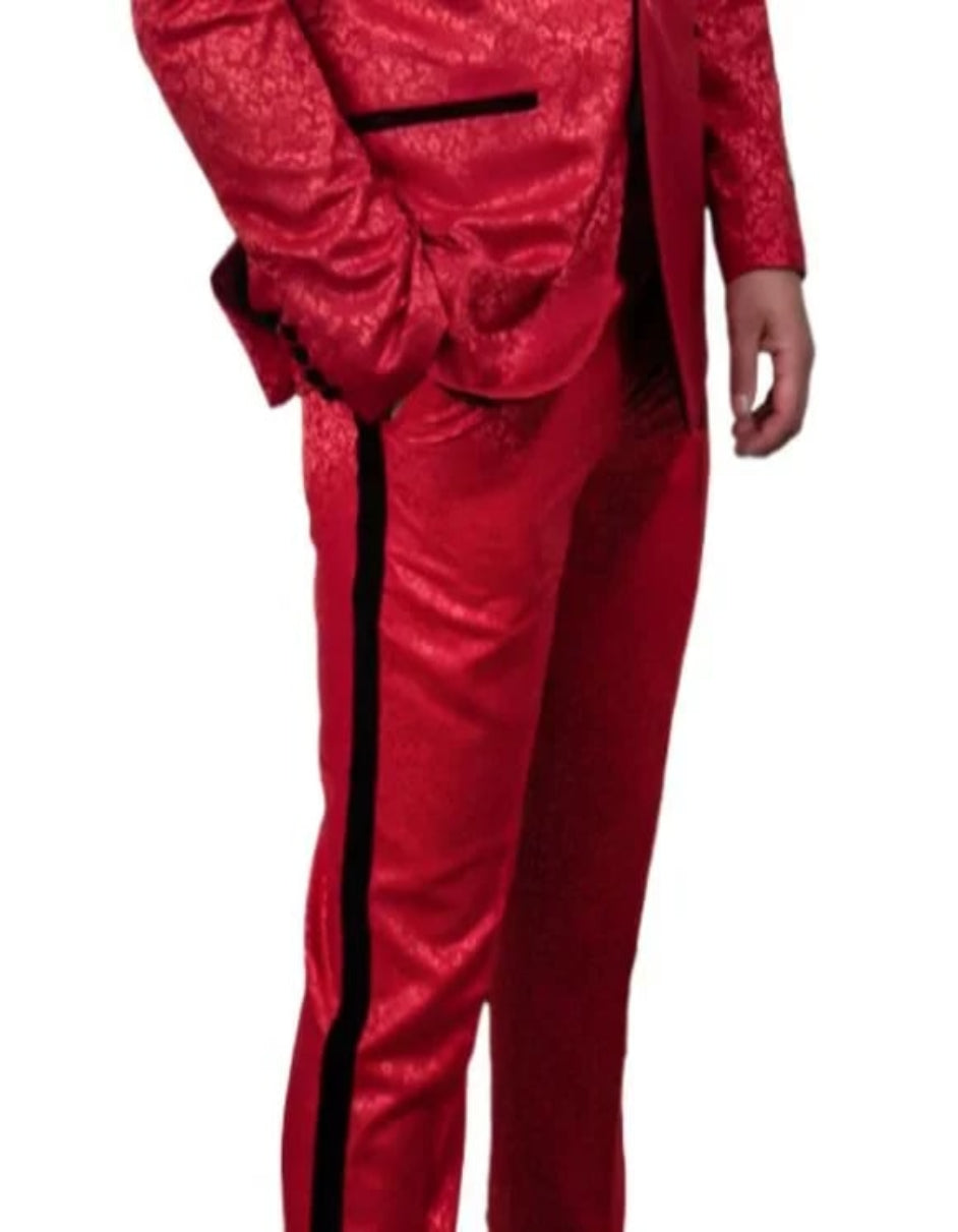 Stacy Adams Velvet Paisley 2-PC Tuxedo Suit